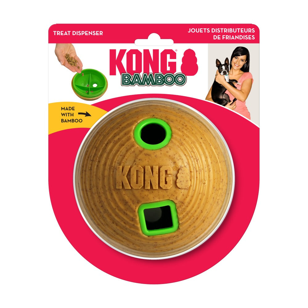 KONG Bamboo Feeder Ball – godbitball i bambusmateriale str. M