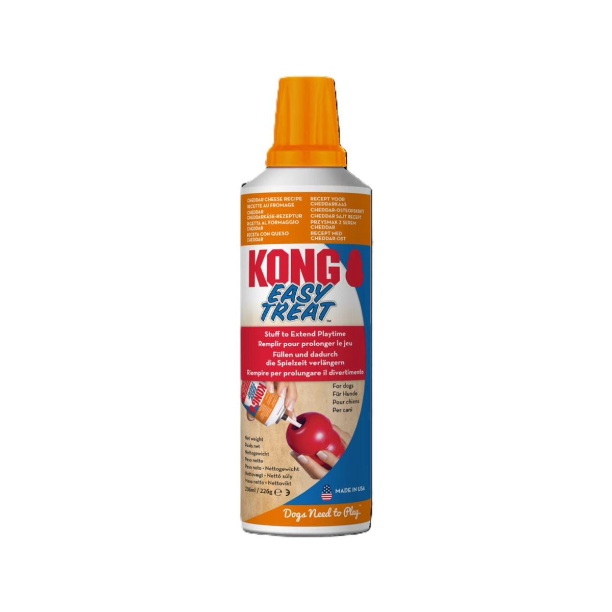 KONG Easy Treat Cheddar Cheese – godbitpasta til KONG-leker 226 g