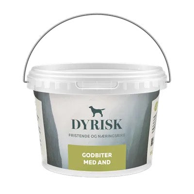 Dyrisk godbiter med and til hund