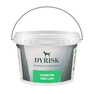 Dyrisk godbiter med lam til hund