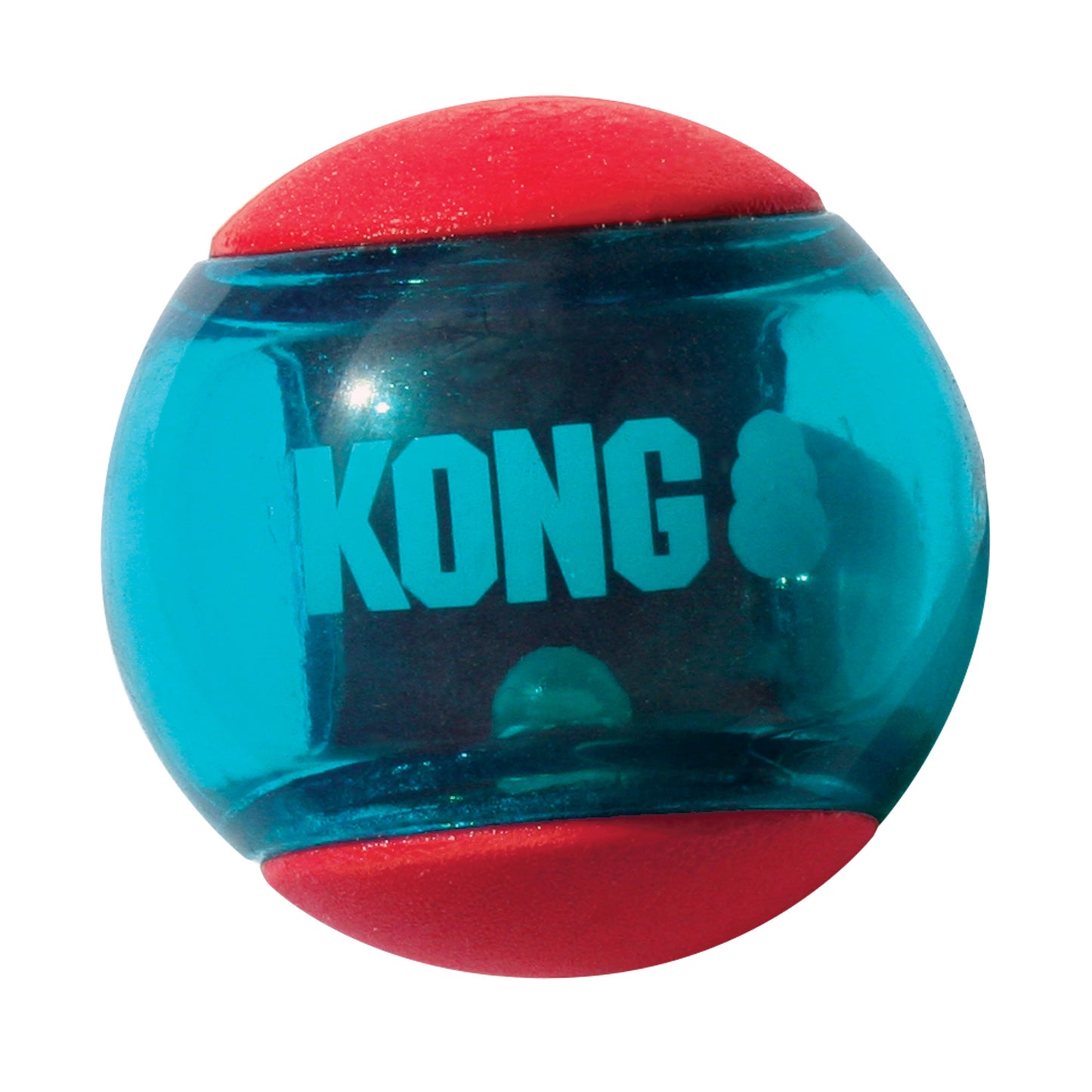 Nærbilde av KONG Squeezz Action Ball Red ballene