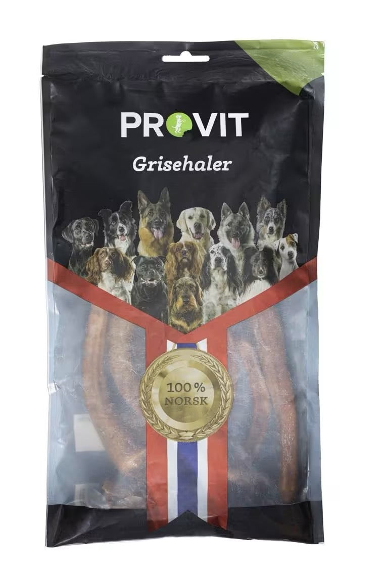 Provit Grisehaler – 100 % naturlig lufttørket tygg fra norsk gris