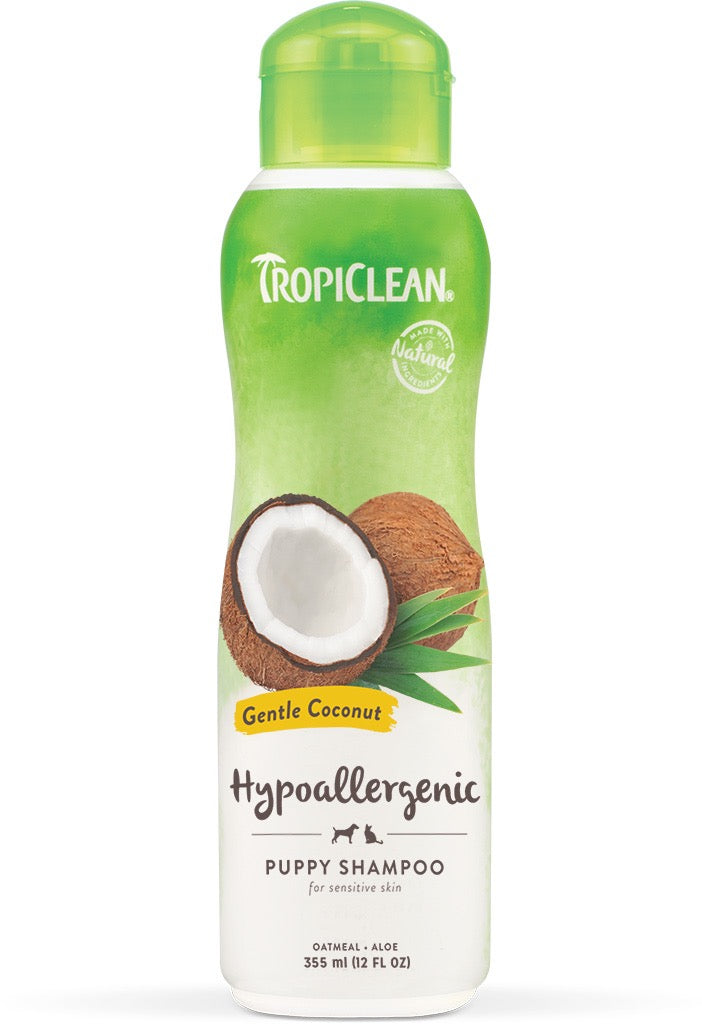 TropiClean mild hundesjampo med kokos, 355 ml