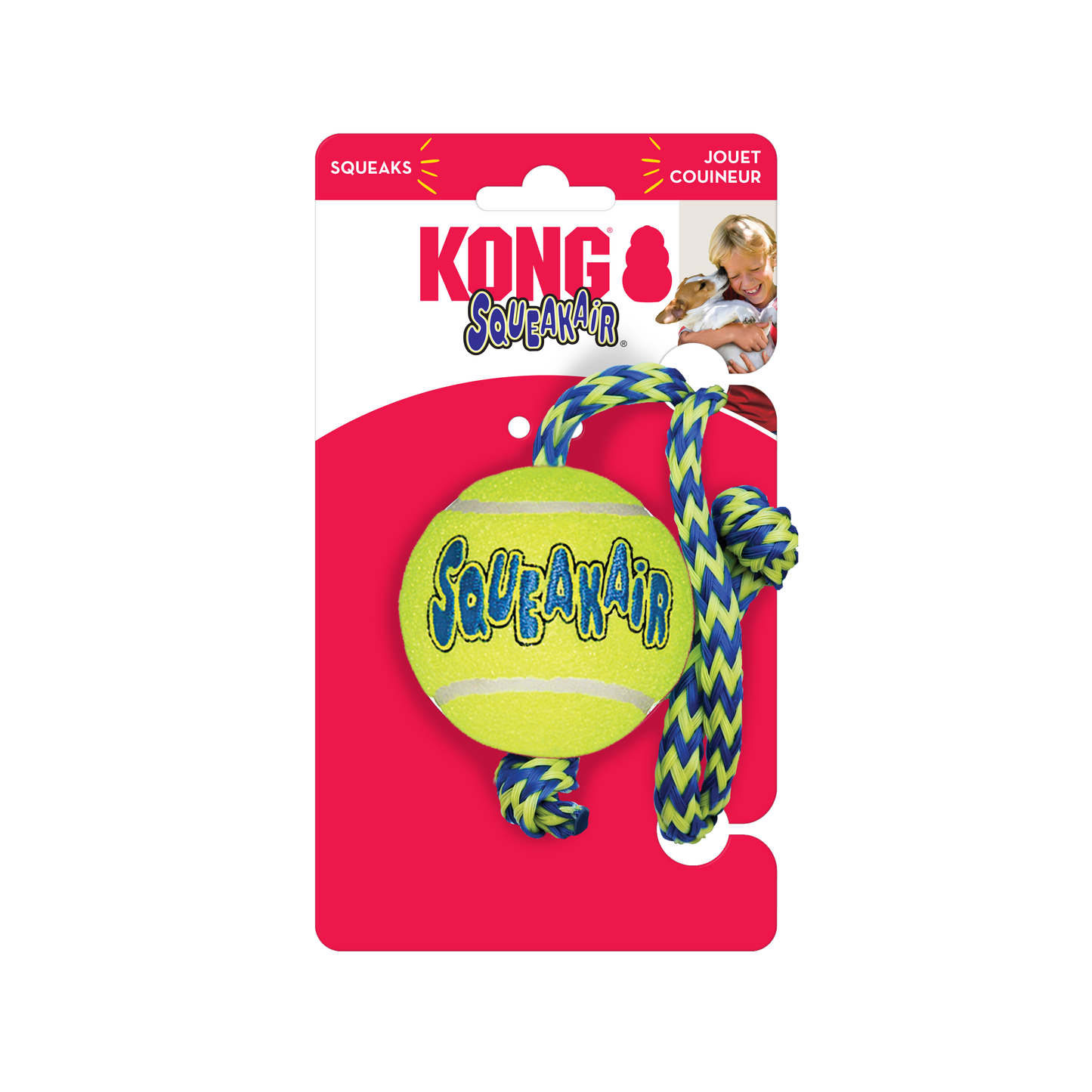 SQUEAKAIR BALL W/ROPE