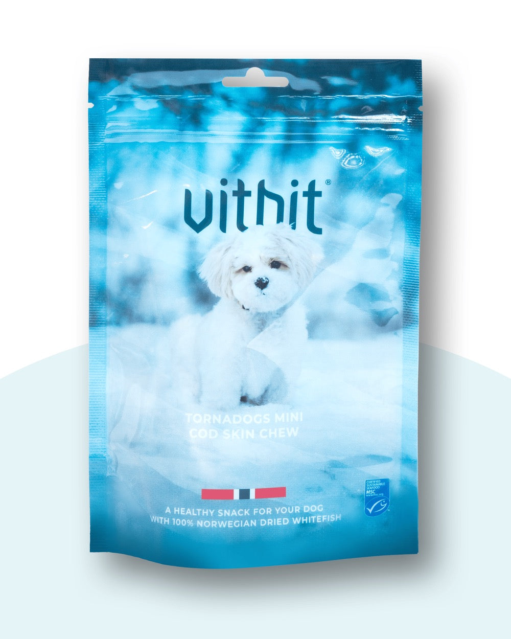 Vitbit Tornadogs Mini – tyggepinner av 100 % tørket fiskeskinn