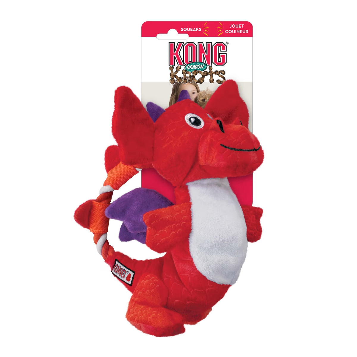 KONG Dragon Knots – drage med knyttet tau inni str. M/L