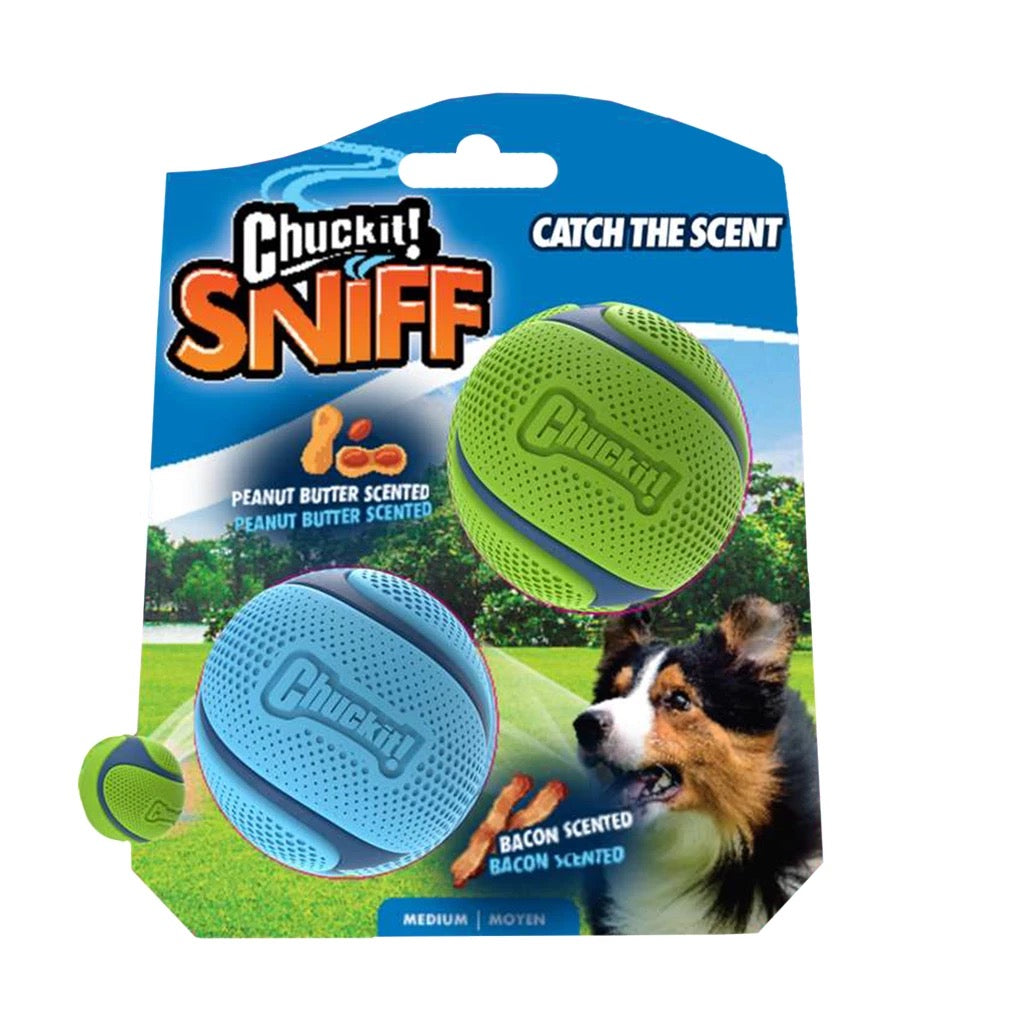 Chuckit! Sniff Fetch Ball Bacon & Peanut Butter