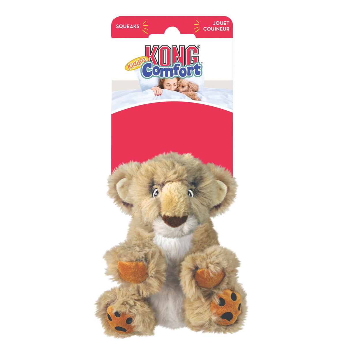 KONG Comfort Kiddos Lion – koseleke med avtakbar pipelyd str. L