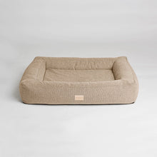 Box Bed hundeseng beige med ortopedisk memory foam