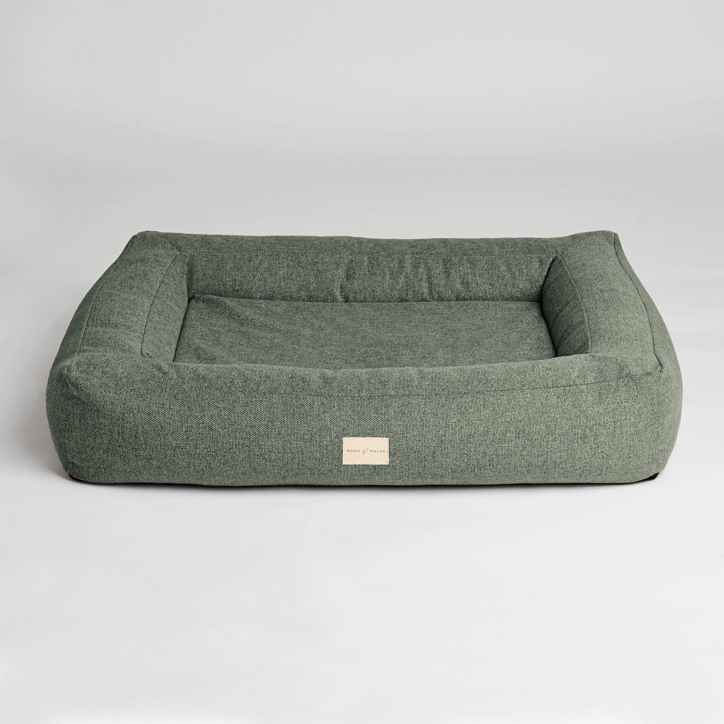 Box Bed hundeseng grønn med ortopedisk memory foam