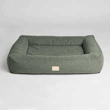 Box Bed hundeseng grønn med ortopedisk memory foam