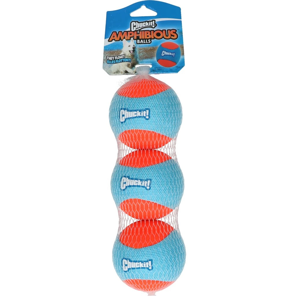Chuckit! Amphibious Fetch Balls – flytende hundeballer i 3-pakning