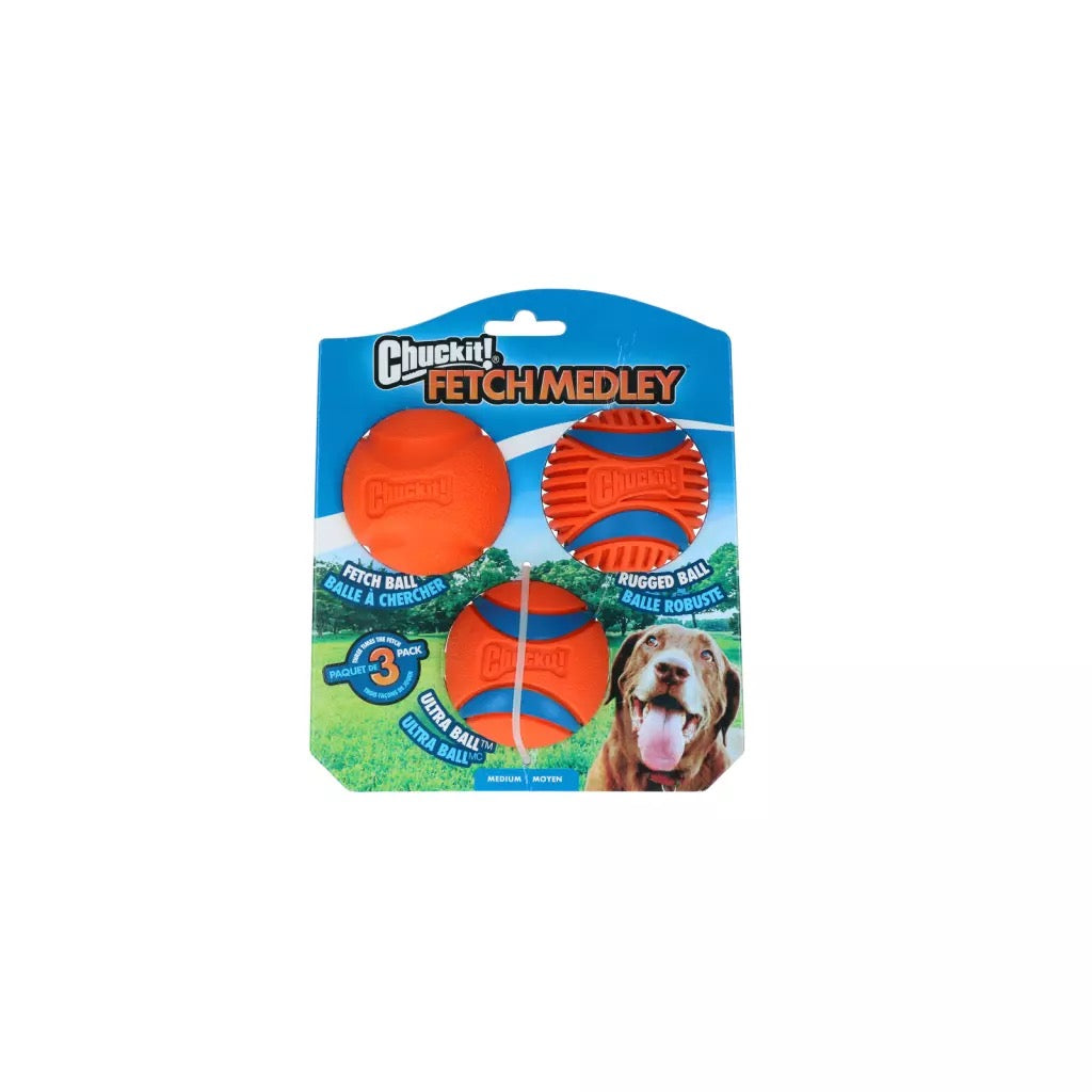 Chuckit! Fetch Medley Gen 3 – sett med apportleker til hund