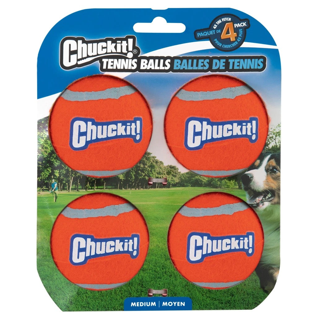 Chuckit! tennisballer til hund i 4-pakning
