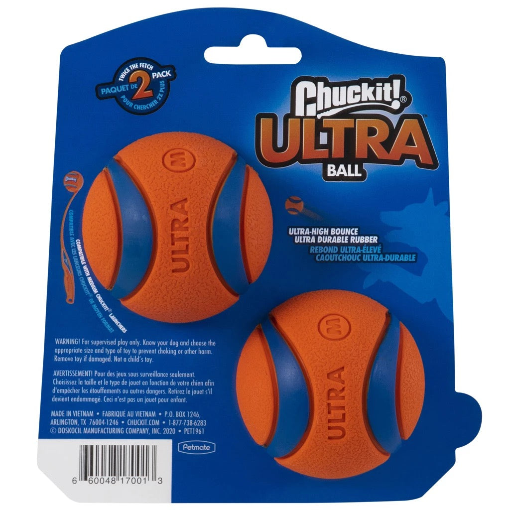 Chuckit! Ultra Ball 2-pakning i størrelse S og M