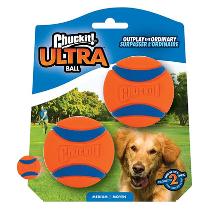 Chuckit! Ultra Ball – sprettball i gummi, 2-pakning