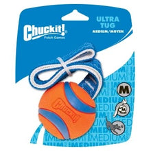 Chuckit! Ultra Tug med håndtak så du slipper å ta på ballen