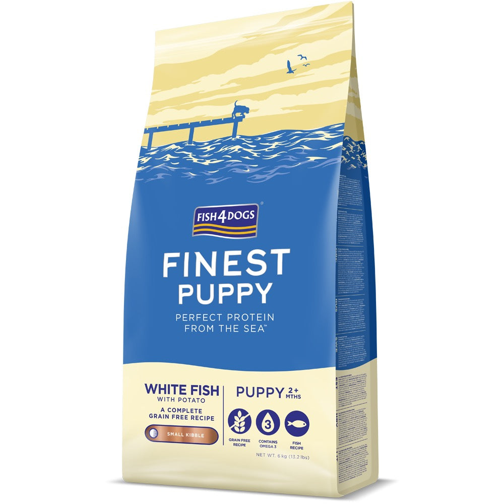 Fish4Dogs Finest White Fish Puppy – kornfritt valpefôr med hvit fisk