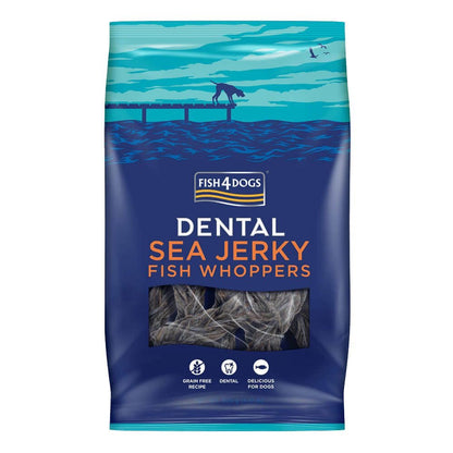 Fish4Dogs Sea Jerky Fish Whoppers – store tyggebiter laget av 100% fiskeskinn