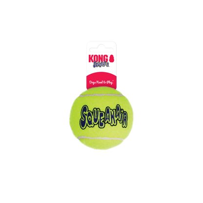 KONG AirDog Squeakair Ball apportball med pipelyd til hund
