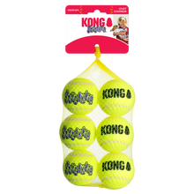 KONG AirDog Squeakair Ball apportball med pipelyd til hund 6stk
