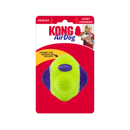 KONG AirDog Squeaker Knobby Ball – robust hundeball med squeaker