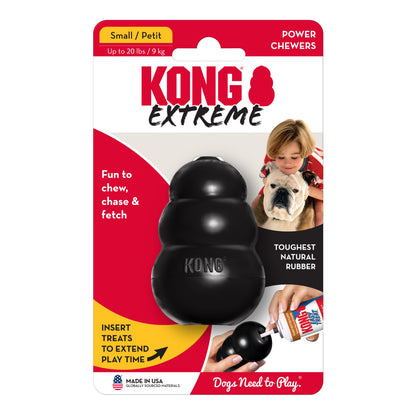 KONG Extreme slitesterk tyggeleke i svart gummi for hund
