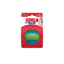 KONG Squeezz Goomz Ball med knotter og pipelyd til hund
