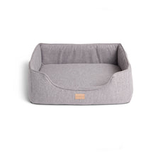 Mansion hundeseng med høye kanter i slitesterkt møbelstoff i grå