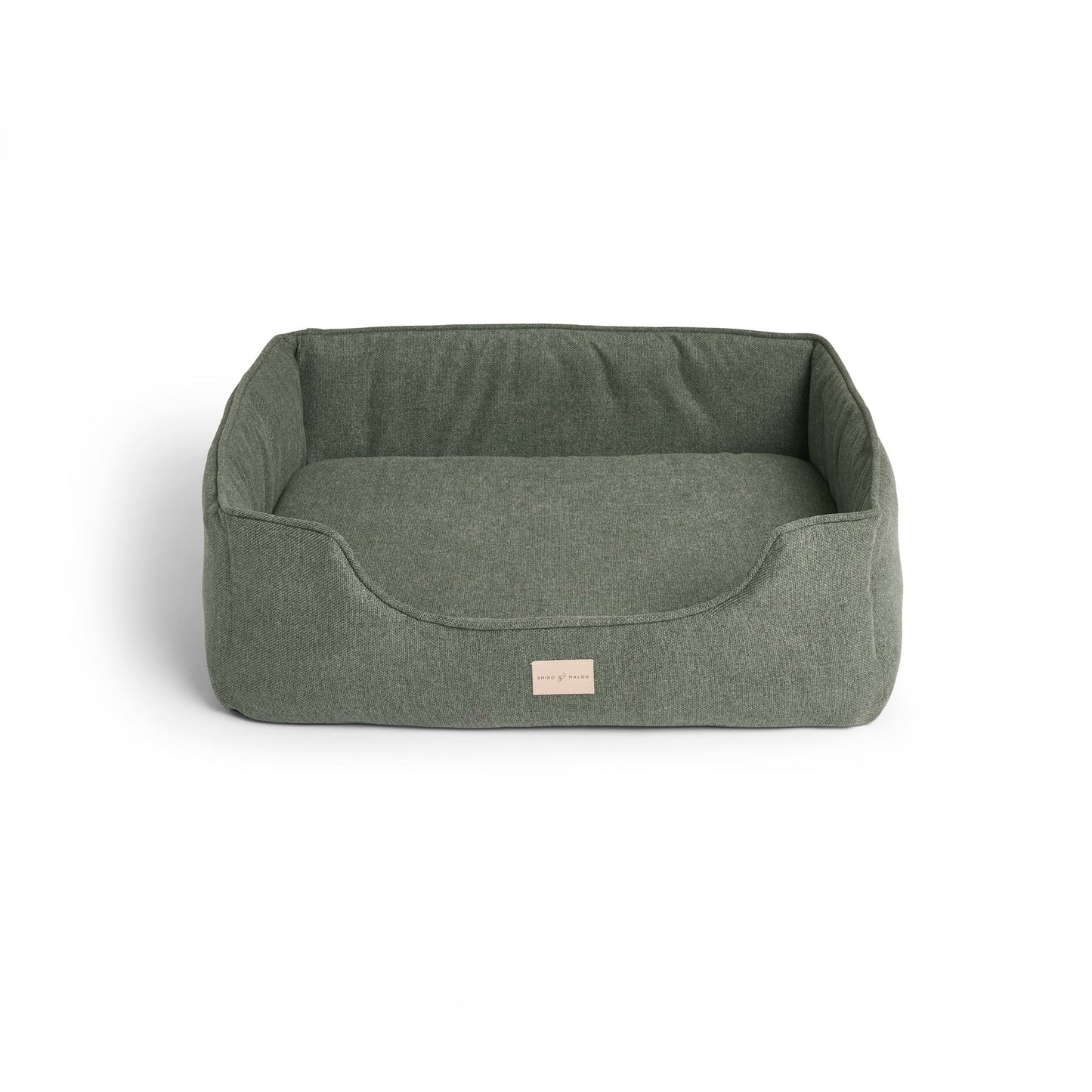 Mansion hundeseng med høye kanter i slitesterkt møbelstoff i grønn