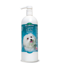 Super White hundesjampo som lysner og fremhever hvit og lys pels
