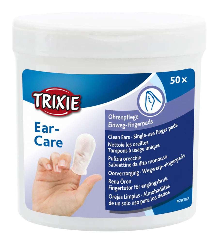 Trixie ørepleie fingerpads til hund, 50 stk