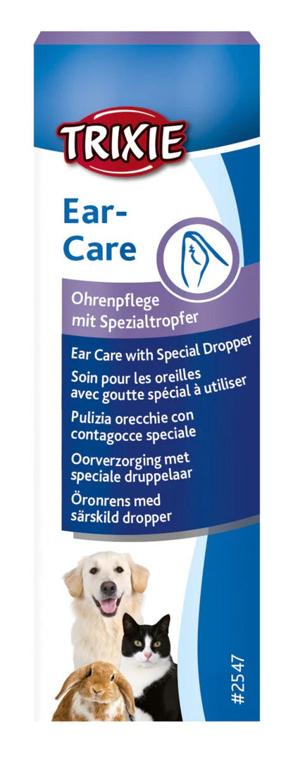 Trixie ørerens med dropper til hund, 50 ml