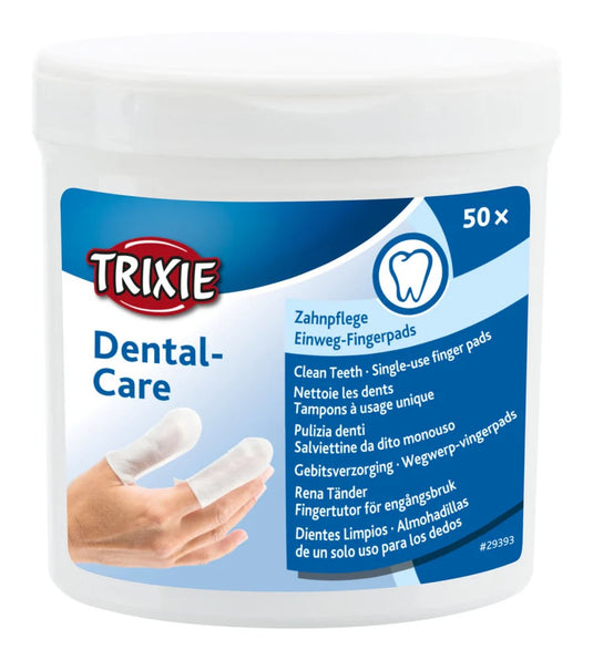 Trixie tannpleie fingerpads til hund, 50 stk