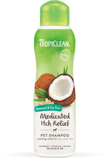TropiClean hundesjampo med havre og tea tree, 355 ml