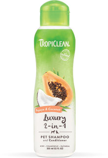 TropiClean hundesjampo med papaya og kokos, 355 ml