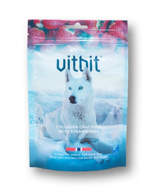 Vitbit Collagen Crackers med jordbær – hundegodbiter av torskeskinn 70 g
